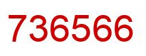 Number 736566 red image