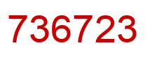 Number 736723 red image