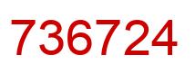 Number 736724 red image