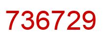 Number 736729 red image