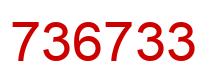 Number 736733 red image