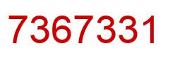 Número 7367331 imagen rojo