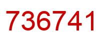 Number 736741 red image