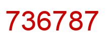 Número 736787 imagen rojo