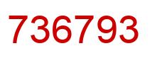 Number 736793 red image
