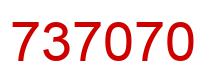 Number 737070 red image