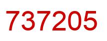Number 737205 red image