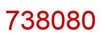Number 738080 red image
