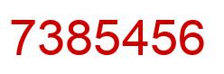 Number 7385456 red image