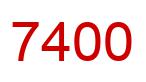 Number 7400 red image