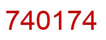 Number 740174 red image