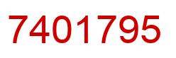 Number 7401795 red image