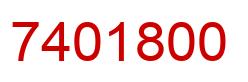 Number 7401800 red image
