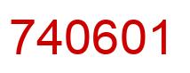 Número 740601 imagen rojo