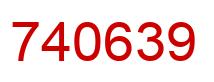 Número 740639 imagen rojo