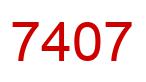 Number 7407 red image