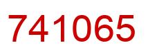 Number 741065 red image