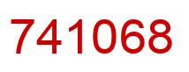 Number 741068 red image