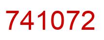 Number 741072 red image