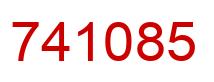 Número 741085 imagen rojo