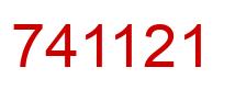 Number 741121 red image
