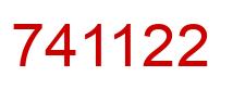 Number 741122 red image