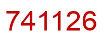 Number 741126 red image