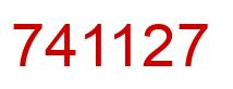 Number 741127 red image