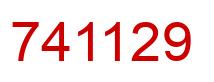 Number 741129 red image