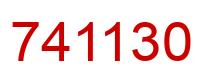 Number 741130 red image