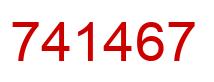 Number 741467 red image