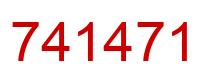 Number 741471 red image
