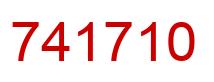 Número 741710 imagen rojo