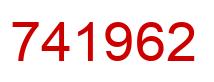 Number 741962 red image