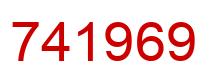 Número 741969 imagen rojo