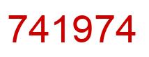 Número 741974 imagen rojo