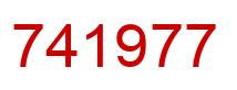Número 741977 imagen rojo