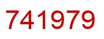 Número 741979 imagen rojo