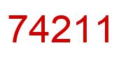 Number 74211 red image