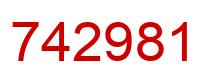 Number 742981 red image