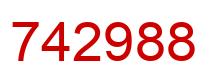 Number 742988 red image