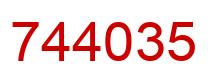 Number 744035 red image