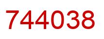 Número 744038 imagen rojo