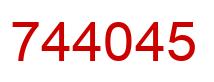 Number 744045 red image