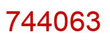 Number 744063 red image