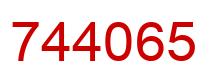 Number 744065 red image