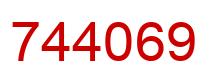 Number 744069 red image