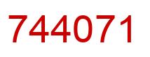 Number 744071 red image