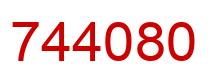 Number 744080 red image