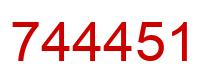 Number 744451 red image